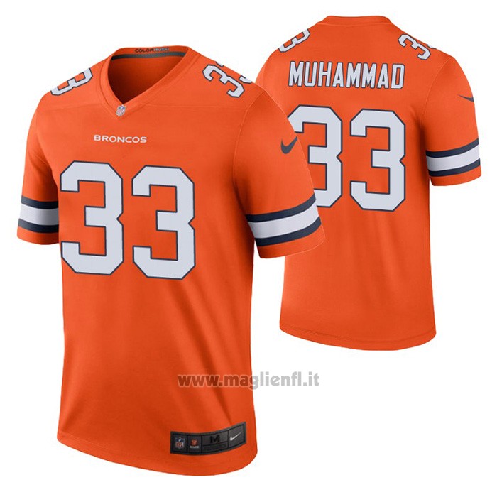Maglia NFL Legend Denver Broncos Khalfani Muhammad Color Rush Arancione